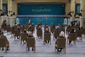دیدار رئیس‌جمهور و اعضای هیئت دولت با رهبر انقلاب + عکس