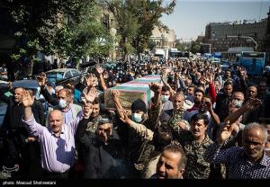 تصاویر|  مراسم تشییع پیکر شهید گمنام در سازمان ثبت احوال