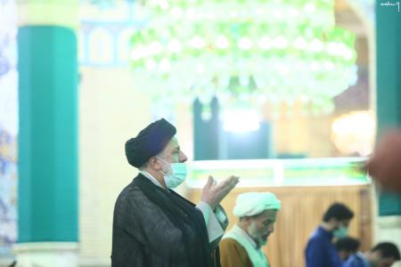 تصاویر| حضور رییس جمهور در مسجد مقدس جمکران