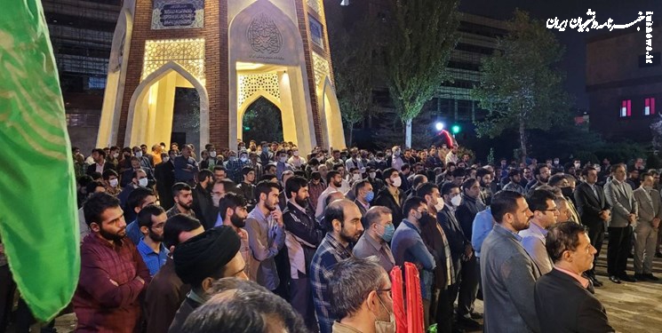 برگزاری تجمع جمعی از دانشجویان دانشگاه علوم پزشکی ایران در محکومیت اغتشاشات