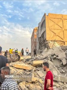  ریزش مجدد باقیمانده ساختمان متروپل