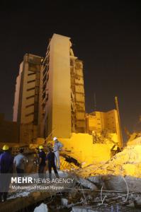  ریزش مجدد باقیمانده ساختمان متروپل