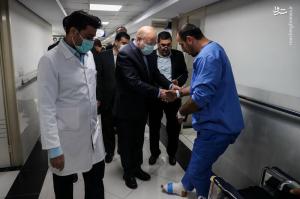 تصاویر| عیادت قالیباف از مجروحان نیروی انتظامی