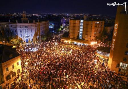 تظاهرات ۱۰ هزار نفری در تل‌آویو +عکس