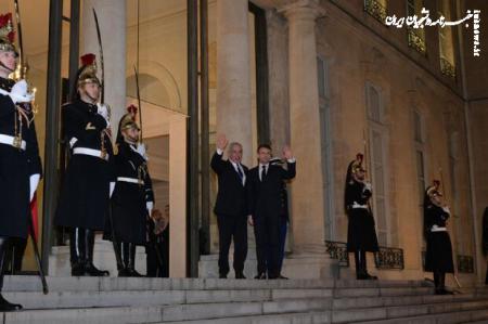 نتانیاهو با رئیس جمهور فرانسه در پاریس دیدار کرد