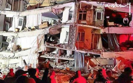 فیلم| لحظه مهیب وقوع زلزله در ترکیه و ریزش ناگهانی ساختمان‌ها!