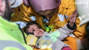 عکس| لحظات امیدبخش پس از زلزله مرگبار ترکیه