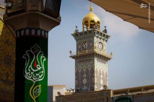 تصاویر| نصب کتیبه‌های ولادت سرداران کربلا در نجف