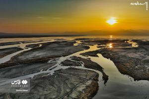 عکس| آب در رگ های «دریاچه ارومیه» 