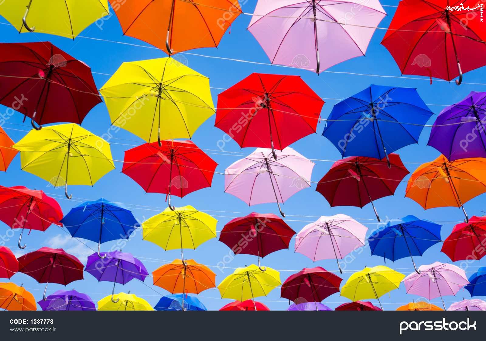 عکس/ چترهای خوش رنگ آقای رئیس