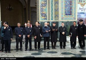 تصاویر| تشییع پیکر مرحوم غفوری‌فرد در حرم امام رضا(ع)