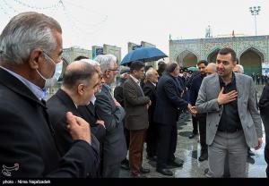 تصاویر| تشییع پیکر مرحوم غفوری‌فرد در حرم امام رضا(ع)