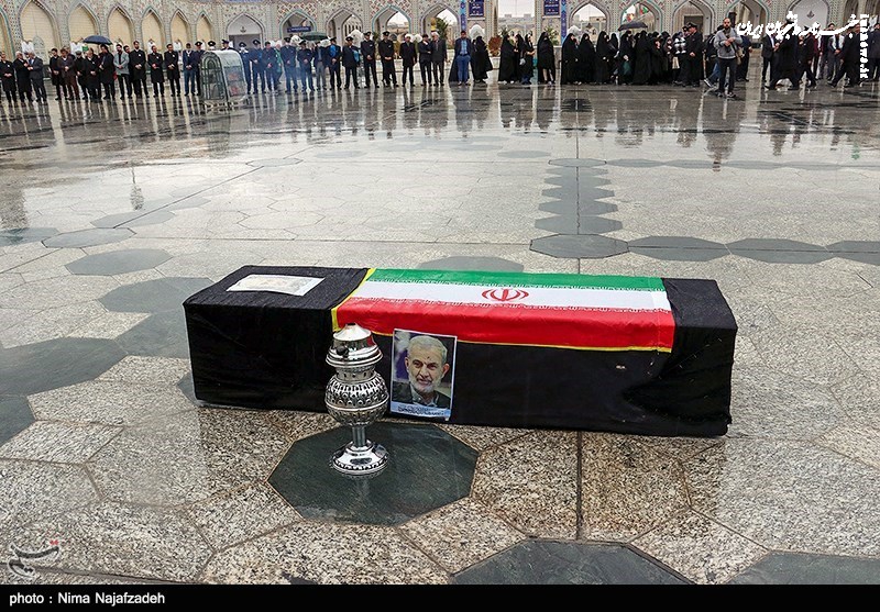 تصاویر| تشییع پیکر مرحوم غفوری‌فرد در حرم امام رضا(ع)