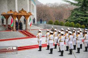 تصاویر| استقبال رسمی از رئیس‌جمهور بلاروس