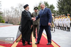 تصاویر| استقبال رسمی از رئیس‌جمهور بلاروس