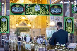 عکس| نصب کتیبه‌های ولادت امام حسن مجتبی(ع) در کربلا