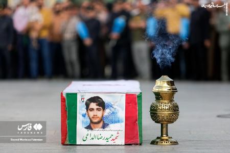 تصاویر| تشییع پیکر «شهید حمیدرضا الداغی» در مشهد