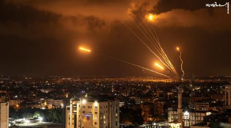 مقاومت موشکی فلسطین/ وحشت صهیونیست‌ها از شلیک ۵۰ موشک در ۲ دقیقه مقاومت
