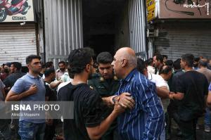 عکس| آتش‌سوزی گسترده در میدان رازی