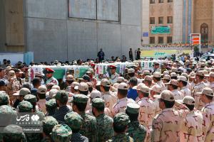 تصاویر| تشییع پیکر ۳ شهید مرزبان خراسانی در مشهد