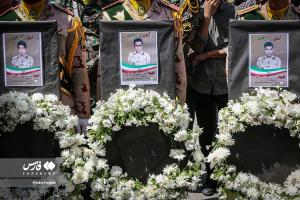 تصاویر| تشییع پیکر ۳ شهید مرزبان خراسانی در مشهد