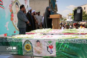 تصاویر| تشییع پیکر ۳ شهید مرزبان خراسانی در مشهد