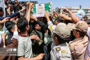 تصاویر| تشییع پیکر ۳ شهید مرزبان خراسانی در مشهد