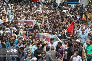 تصاویر| تشییع پیکر ۳ شهید مرزبان خراسانی در مشهد