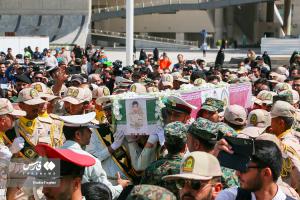 تصاویر| تشییع پیکر ۳ شهید مرزبان خراسانی در مشهد