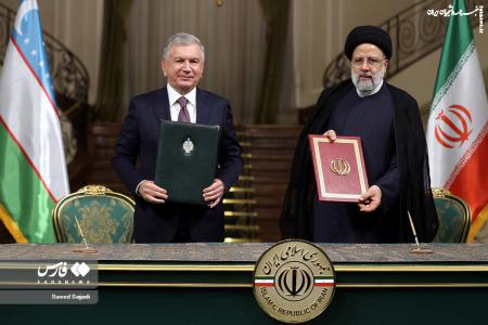 تصاویر| امضای بیانیه مشترک میان ایران و ازبکستان