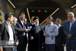 تصاویر| افتتاح مسیر رفت قطعه ۲ آزادراه تهران شمال