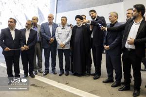 تصاویر| افتتاح مسیر رفت قطعه ۲ آزادراه تهران شمال