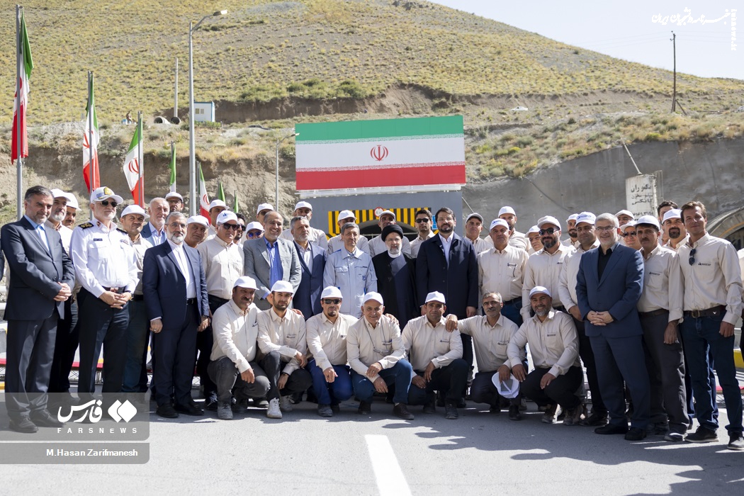 تصاویر| افتتاح مسیر رفت قطعه ۲ آزادراه تهران شمال