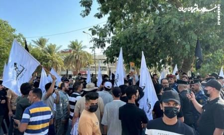 تظاهرات عراقی‌ها در مقابل سفارت آمریکا