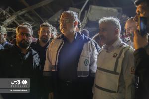 تصاویر|  عملیات آواربرداری ریزش ساختمان در جنوب تهران 