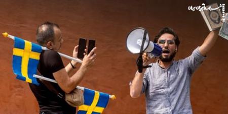 ضرب و شتم فرد توهین کننده به قرآن در سوئد/ حمله یک بکسور به توهین کننده به قرآن +فیلم