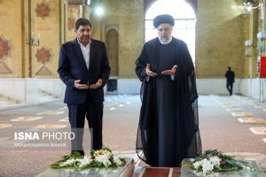 عکس| تجدید میثاق رئیس‌جمهور و اعضای هیئت دولت با آرمان‌های امام (ره)