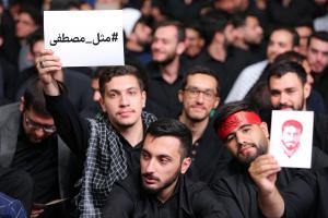 مراسم عزاداری اربعین حسینی با حضور هیئت‌های دانشجویی در محضر رهبر انقلاب +عکس