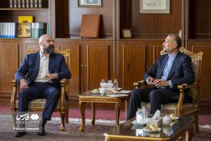 تصاویر| دیدار رئیس حزب اتحادیه میهنی کردستان عراق با امیرعبداللهیان