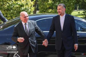 تصاویر| دیدار امیرعبداللهیان با  وزیر خارجه عراق