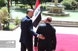 تصاویر| دیدار امیرعبداللهیان با  وزیر خارجه عراق