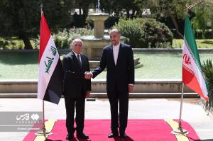 تصاویر| دیدار امیرعبداللهیان با  وزیر خارجه عراق