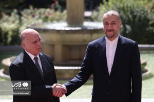 تصاویر| دیدار امیرعبداللهیان با  وزیر خارجه عراق