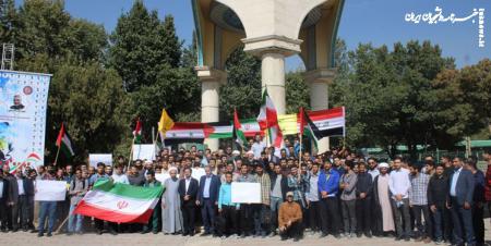 تجمع دانشجویان دانشگاه شهید رجایی در حمایت از «طوفان الاقصی» 