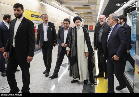 تصاویر| افتتاح ۴ ایستگاه مترو تهران با حضور رئیسی