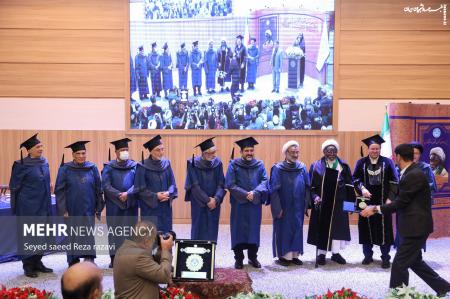 مراسم اعطای دکترای افتخاری دانشگاه تهران به شیخ زکزاکی +عکس