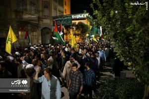 کفن پوشی قمی‌ها برای مظلومان فلسطینی +عکس