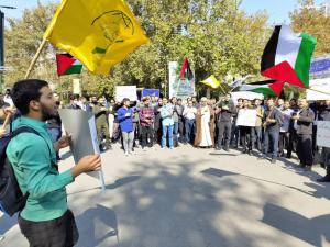 اجتماع دانشجویان دانشگاه تهران، در محکومیت جنایات رژیم صهیونیستی  +عکس