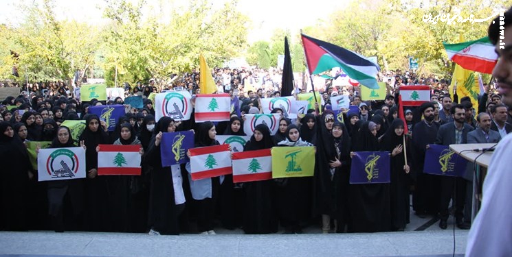 اجتماع دانشگاهیان مشهد برای اعلام انزجار از جنایت رژیم صهیونیستی +عکس