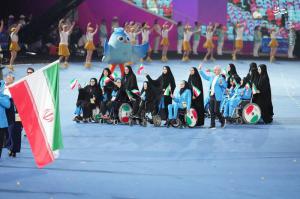تصاویر| رژه کاروان ایران در افتتاحیه پاراآسیایی هانگژو